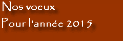 Nos voeux pour l'anne 2015