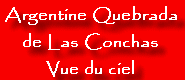 Argentine : Quebrada de las Conchas (Cafayate) vue du ciel